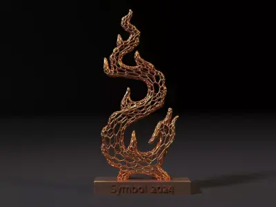 Dragon Symbol 2024 3D print model
