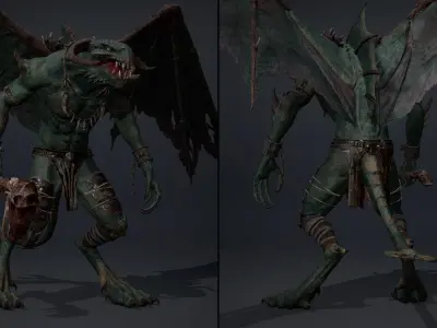 Ghostfire Low-poly 3D model