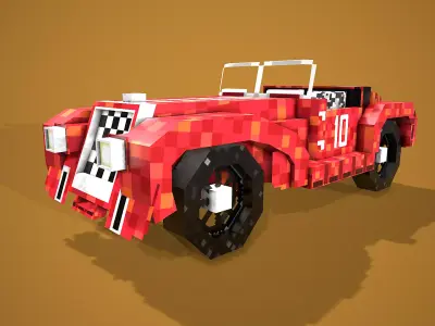 Toy Racing Car Low-poly 3D model
