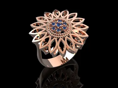 Modern Ring 3D print model 3