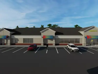 Sunoco Gas Station 3D model