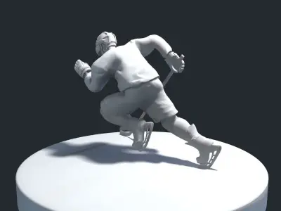 HOCKEY PLAYER POSE 7 MODEL NO TEXTURE 3D print model