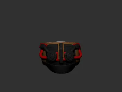 helmet high poly sculpt 3d printable ver 7 3D model 3D model 7