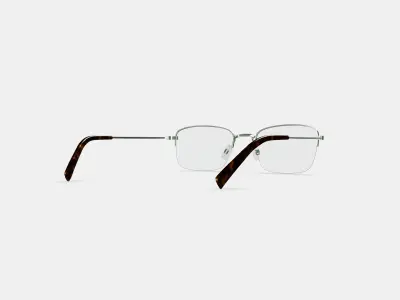 Armando Eyeglasses in Polished Silver 3D model