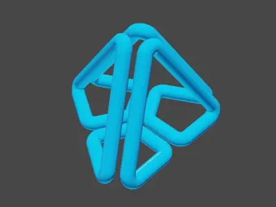Tetrahedron one line Free 3D print model