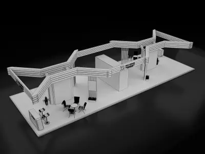 Booth Exhibition Stand a 619a 3D model