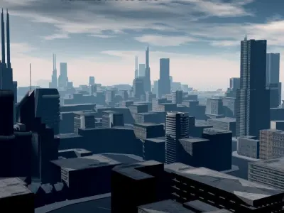 Low Poly City Free low-poly 3D model