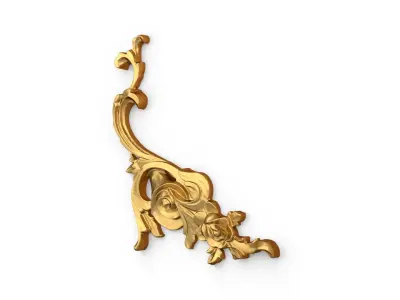 Classic carved corner decor ornament  344 3D model