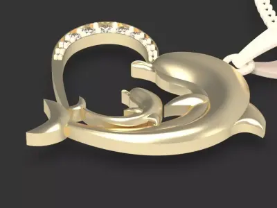 dolphin pendant 3D model