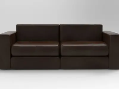 Leather Sofa Free low-poly 3D model
