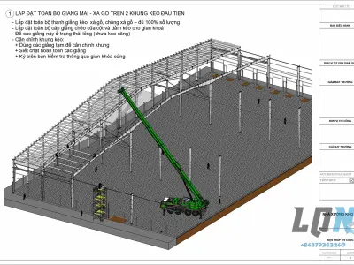 Steel Factory Construction Measures 3D model