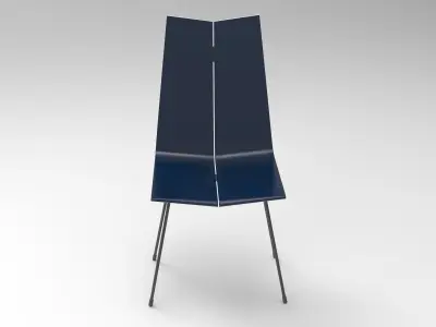 Plast Chair Low-poly 3D model