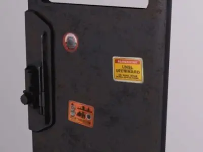 Metal Door Low-poly 3D model