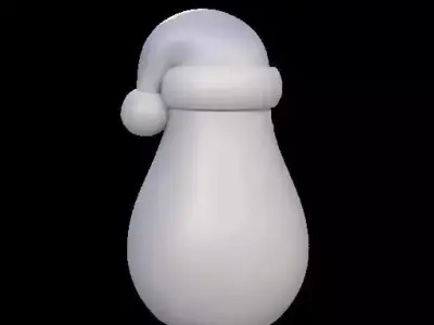 Minimalist Santa Claus Statue 3D model
