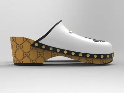 Adidas x Gucci Horsebit Clog Low-poly 3D model