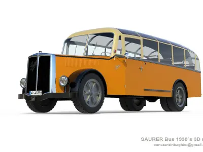 Saurer Autobus 1930s 3D model