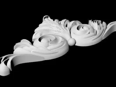 Central decor ornament for furniture 3D model 739