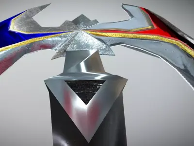 Alien Axe Free low-poly 3D model