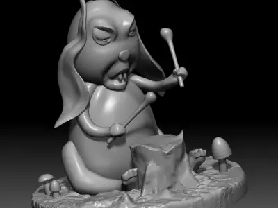 Drummer Rabbit - 3D Printable Model 3D print model purchase