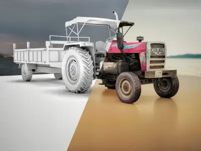Tractor trolley 3D model