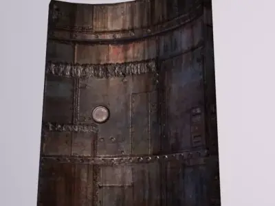 Arch Walls Furnace Low-poly 3D model