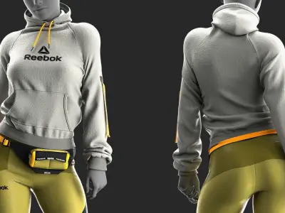 Girls Outfit 9 - Marvelous Designer with Video Process 3D model