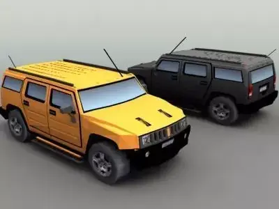 4x4 SUV Generic Low-poly 3D model