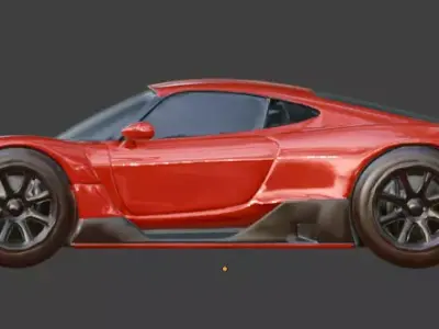 Futuristic Sport Racing Car 3D Model Low-poly 3D model