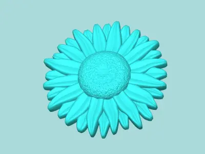Sunflower 06 - Silicone Mold Maker - Template 3D print model