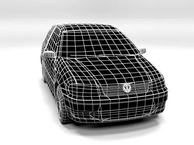 VW POLO 3DOOR LOWPOLY Low-poly 3D model