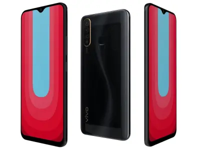 Vivo u 20 Blaze Blue And Racing Black 3D model