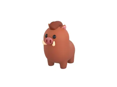 Boar Character 3D model