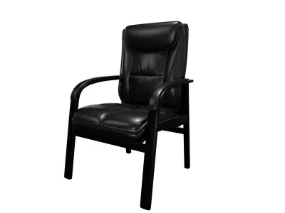 Leather Office chair PBR 3D model Low-poly 3D model