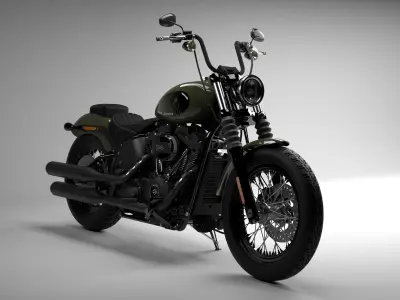 Harley Davidson Street Bob 2021 Deadwood Green 3D model