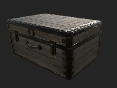 Suitcase Trunk Low-poly 3D model