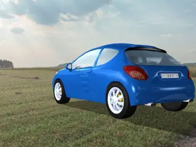 Sport Car Max and Unity Low-poly 3D model