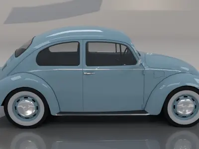 Volkswagen Beetle Last Edition - Ultima Edicion 2003 Low Poly 3D model