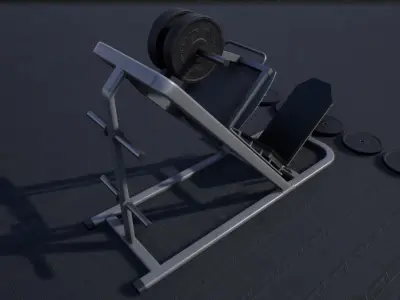 Leg Press Hack Squat Low-poly 3D model