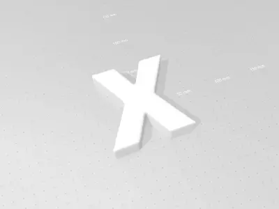 Vase X - Alphabet Vases Collection Letters - STL Printable 3D print model