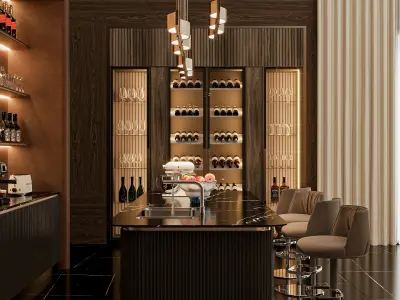 Living Room Interior Modern Luxury 3D model