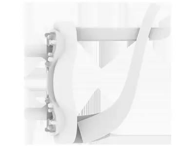 Earring with oval and diamonds  3D print model