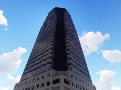 Tower - 6 tall building in minecraft Low-poly 3D model