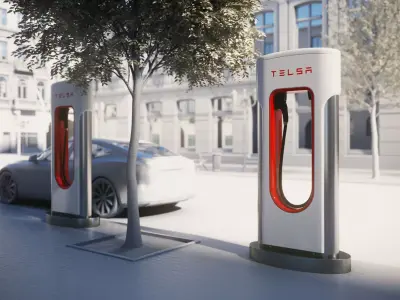 Electric car charger 3D model buy