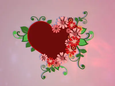 Blossom Heart - Sign 3D model