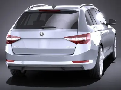 Skoda Superb Kombi 2017 VRAY 3D model