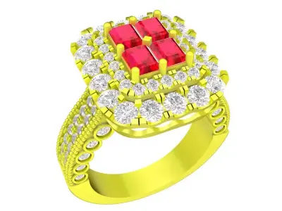A7816 Luxury Diamond Fashion Women Ring 3D print model