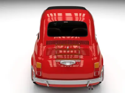 Fiat 500L Luxe 1968 with interior HDRI 3D model