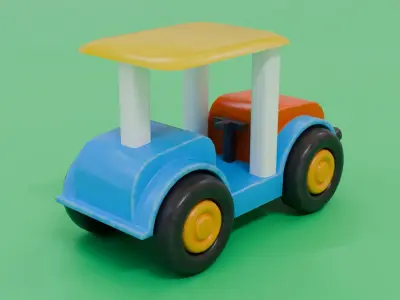Toy Car 3D Model Low-poly 3D model