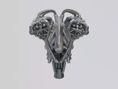 Scifi Proton Propulsion Engine Concept 3D model