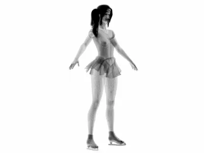 Ice Figure Skater Girl  3D model